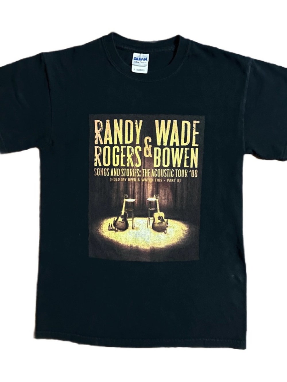 Randy Rogers & Wade Bowen • Small • Black • Concert Tour Date • Shirt